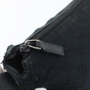 GUCCI GG Canvas Shoulder Bag Black Silver 145857 Auth ti3750-16