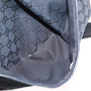 GUCCI GG Canvas Shoulder Bag Black Silver 145857 Auth ti3750-23