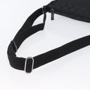GUCCI GG Canvas Shoulder Bag Black Silver 145857 Auth ti3750-8