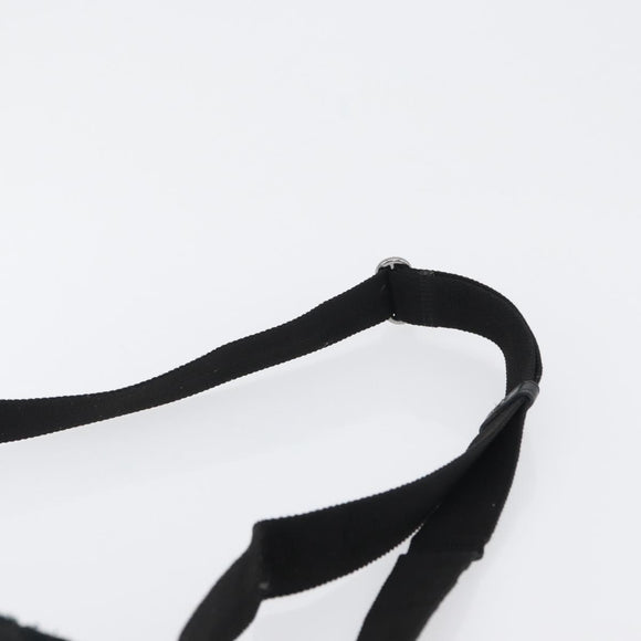 GUCCI GG Canvas Shoulder Bag Black Silver 145857 Auth ti3750