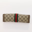 GUCCI GG Supreme Web Sherry Line Pouch Clutch Bag PVC 2 Set Beige Auth ti3752-13