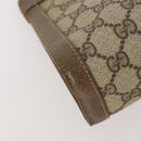 GUCCI GG Supreme Web Sherry Line Pouch Clutch Bag PVC 2 Set Beige Auth ti3752-14