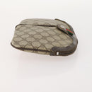 GUCCI GG Supreme Web Sherry Line Pouch Clutch Bag PVC 2 Set Beige Auth ti3752-4