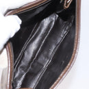 FENDI Zucchino Canvas Hand Bag PVC 2 Set Brown Auth ti3754-22