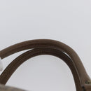 FENDI Zucchino Canvas Hand Bag PVC 2 Set Brown Auth ti3754-8