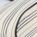 BURBERRY Tote Bag Canvas Leather White Silver gold Auth ti3757-16