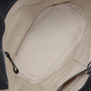 BURBERRY Tote Bag Canvas Leather White Silver gold Auth ti3757-11