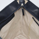 BURBERRY Tote Bag Canvas Leather White Silver gold Auth ti3757-19