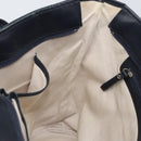 BURBERRY Tote Bag Canvas Leather White Silver gold Auth ti3757-20