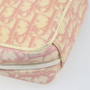 Christian Dior Trotter Canvas Pouch PVC Pink Silver Auth ti3758-10