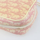 Christian Dior Trotter Canvas Pouch PVC Pink Silver Auth ti3758-11