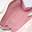 Christian Dior Trotter Canvas Pouch PVC Pink Silver Auth ti3758-14