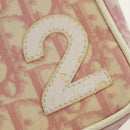 Christian Dior Trotter Canvas Etui PVC Roze Zilver Auth ti3758-18