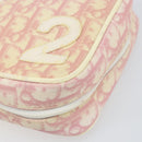 Christian Dior Trotter Canvas Pouch PVC Pink Silver Auth ti3758-8