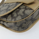 SAINT LAURENT Shoulder Bag PVC Leather Gray Gold Auth ti3759-11