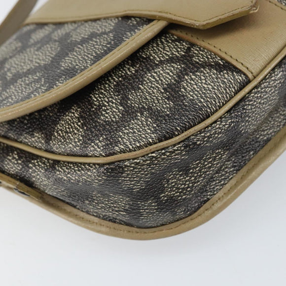 SAINT LAURENT Shoulder Bag PVC Leather Gray Gold Auth ti3759