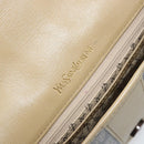 SAINT LAURENT Shoulder Bag PVC Leather Gray Gold Auth ti3759-16