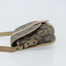 SAINT LAURENT Shoulder Bag PVC Leather Gray Gold Auth ti3759-5