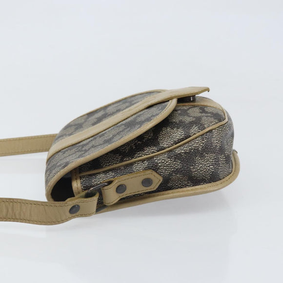 SAINT LAURENT Shoulder Bag PVC Leather Gray Gold Auth ti3759