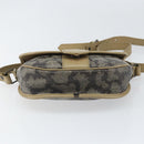 SAINT LAURENT Shoulder Bag PVC Leather Gray Gold Auth ti3759-9