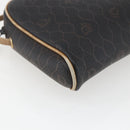 Christian Dior Honeycomb Canvas Shoulder Bag PVC Black Gold Auth ti3760-11