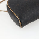 Christian Dior Honeycomb Canvas Shoulder Bag PVC Black Gold Auth ti3760-13