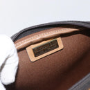 Christian Dior Honeycomb Canvas Shoulder Bag PVC Black Gold Auth ti3760-15