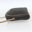 Christian Dior Honeycomb Canvas Shoulder Bag PVC Black Gold Auth ti3760-4