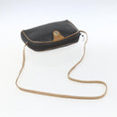 Christian Dior Honeycomb Canvas Shoulder Bag PVC Black Gold Auth ti3760-7
