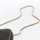 Christian Dior Honeycomb Canvas Shoulder Bag PVC Black Gold Auth ti3760-8