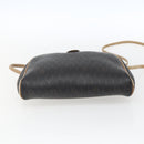 Christian Dior Honeycomb Canvas Shoulder Bag PVC Black Gold Auth ti3760-9