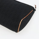 Christian Dior Trotter Canvas Pouch Zwart Goud Auth ti3761-10
