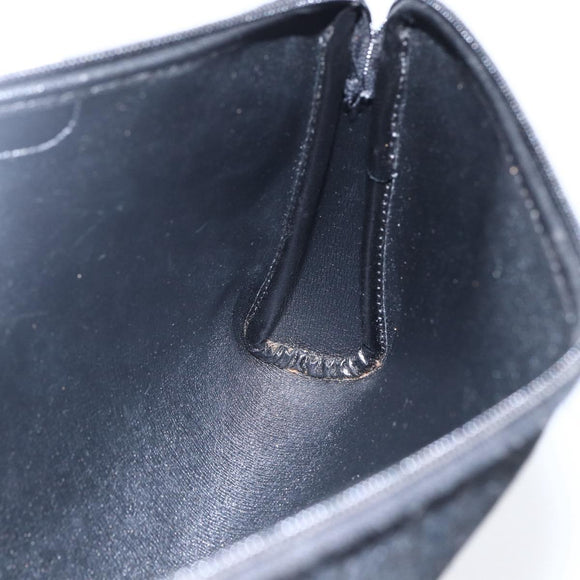 Christian Dior Trotter Canvas Pouch Zwart Goud Auth ti3761