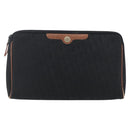 Christian Dior Trotter Canvas Pouch Zwart Goud Auth ti3761-2