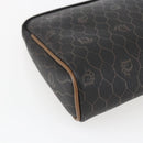 Christian Dior Honeycomb Canvas Etui PVC Leer Zwart Auth ti3762-16