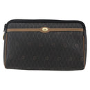 Christian Dior Honeycomb Canvas Etui PVC Leer Zwart Auth ti3762-13