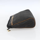 Christian Dior Honeycomb Canvas Etui PVC Leer Zwart Auth ti3762-3