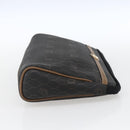 Christian Dior Honeycomb Canvas Etui PVC Leer Zwart Auth ti3762-4