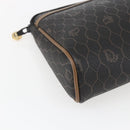 Christian Dior Honeycomb Canvas Etui PVC Leer Zwart Auth ti3762-14