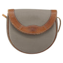 Christian Dior Shoulder Bag PVC Leather Gray Gold Auth ti3764-13