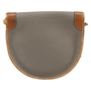 Christian Dior Shoulder Bag PVC Leather Gray Gold Auth ti3764-2