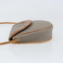 Christian Dior Shoulder Bag PVC Leather Gray Gold Auth ti3764-4