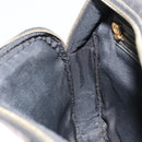 FENDI Pecan Canvas Shoulder Bag Coated Canvas Black Brown gold Auth ti3766-20