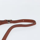 SAINT LAURENT Shoulder Bag Canvas Leather Black Brown gold Auth ti3767-8