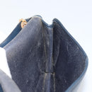 Christian Dior Chain Shoulder Bag Leather Navy Gold Auth ti3768-20