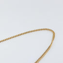 Christian Dior Chain Shoulder Bag Leather Navy Gold Auth ti3768-8
