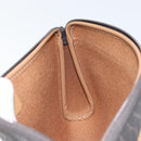 Christian Dior Honeycomb Canvas Pouch PVC Leather Black Auth ti3769-17