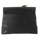 BOTTEGA VENETA Hand Bag Leather Black Gold Auth ti3770-2