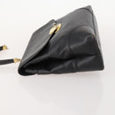 BOTTEGA VENETA Hand Bag Leather Black Gold Auth ti3770-4