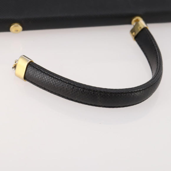 BOTTEGA VENETA Hand Bag Leather Black Gold Auth ti3770